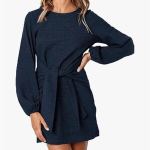 Amazon Fashion Navy Tie Dress